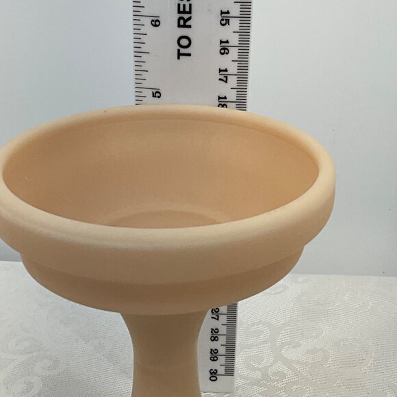 Westmoreland Beige Almond Milk Glass Pedestal Compote Bowl - Picture 5 of 7